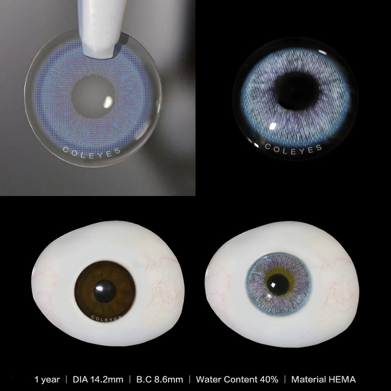 Coleyes Genshin Moon Blue Yearly Prescription Colored Contacts - image 4