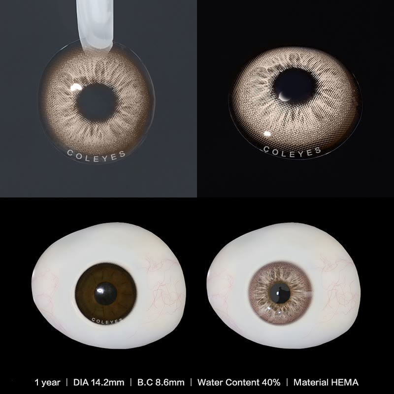 Coleyes No Makeup Friday Brown Yearly Prescription Colored Contacts - image 4