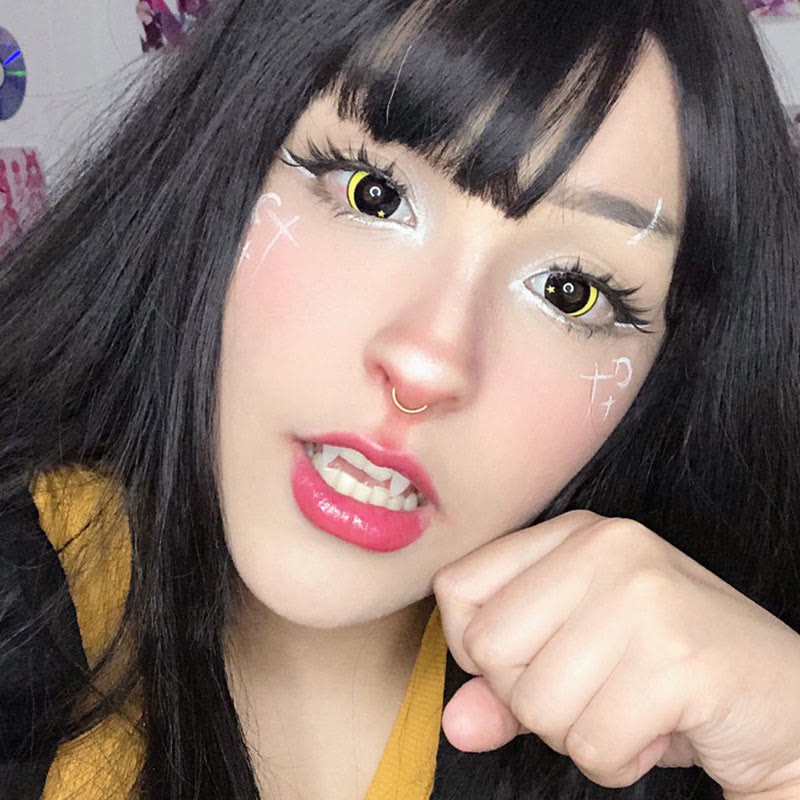 Coleyes Moon Star Yellow Yearly Cosplay Colored Contacts - image 6