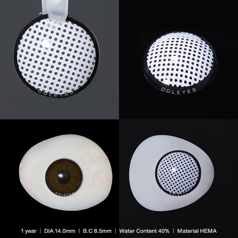 Coleyes Blind Manson Mesh White Yearly Prescription Cosplay Colored Contacts - image 3
