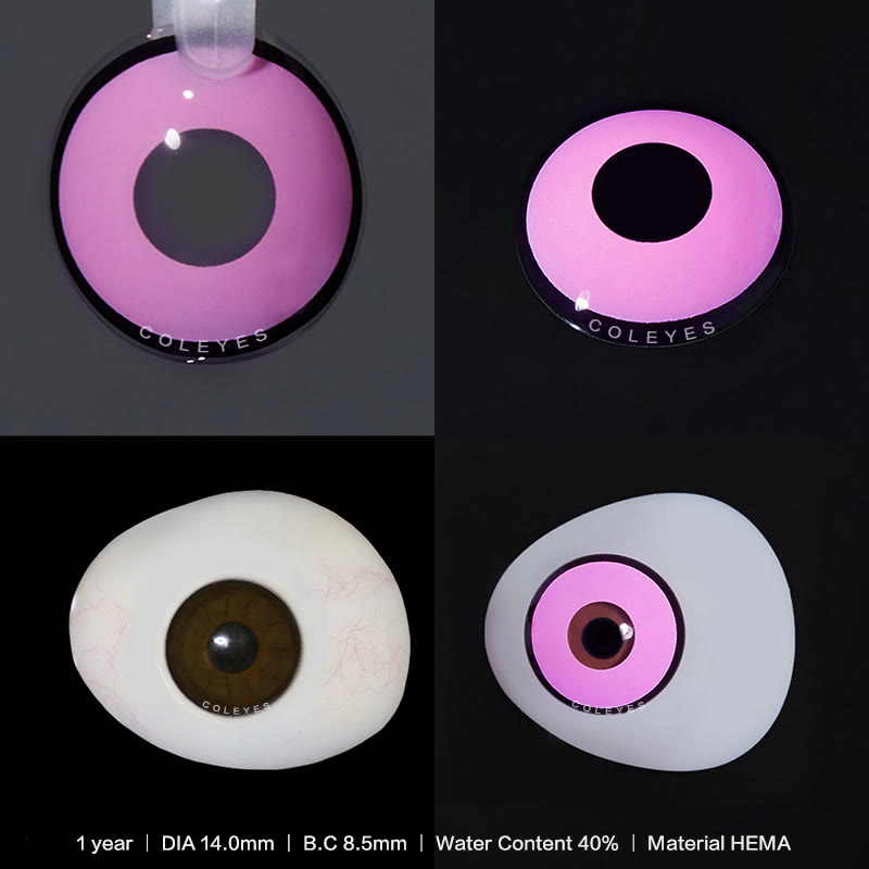 Coleyes Manson Pink Yearly Cosplay Prescription Colored Contacts - image 4