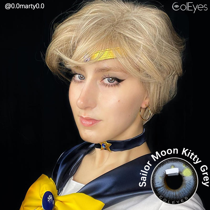 Coleyes Sailor Moon Kitty Grey Yearly Prescription Cosplay Colored Contacts - image 3