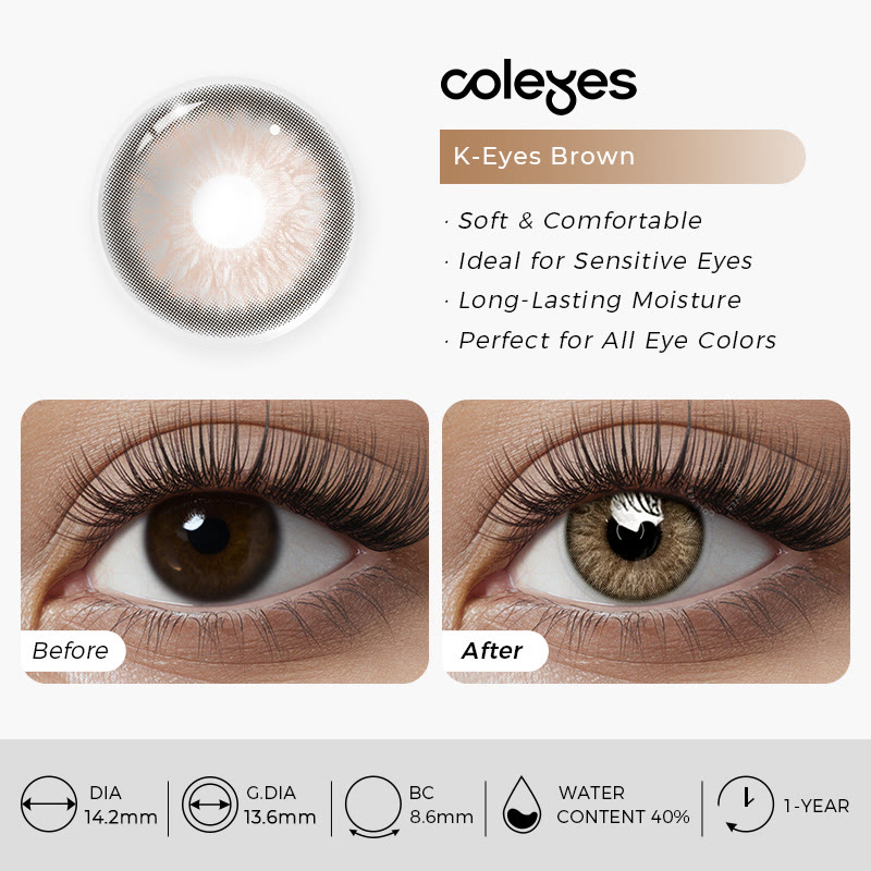 Coleyes K-Eyes Brown Yearly Colored Contacts - image 6