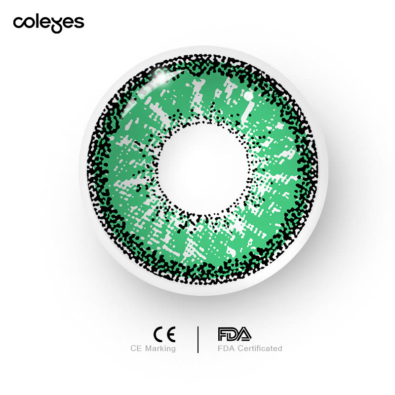 Coleyes Snowflakes MediumSeaGreen Yearly Cosplay Prescription Colored Contacts - image 6