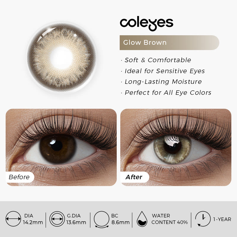 Coleyes Glow Brown Yearly Colored Contacts - image 12