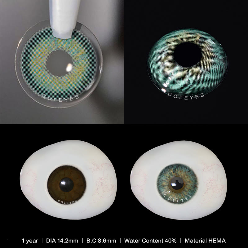 Coleyes Aegean Sea Ⅱ Green Yearly Prescription Colored Contacts - image 4