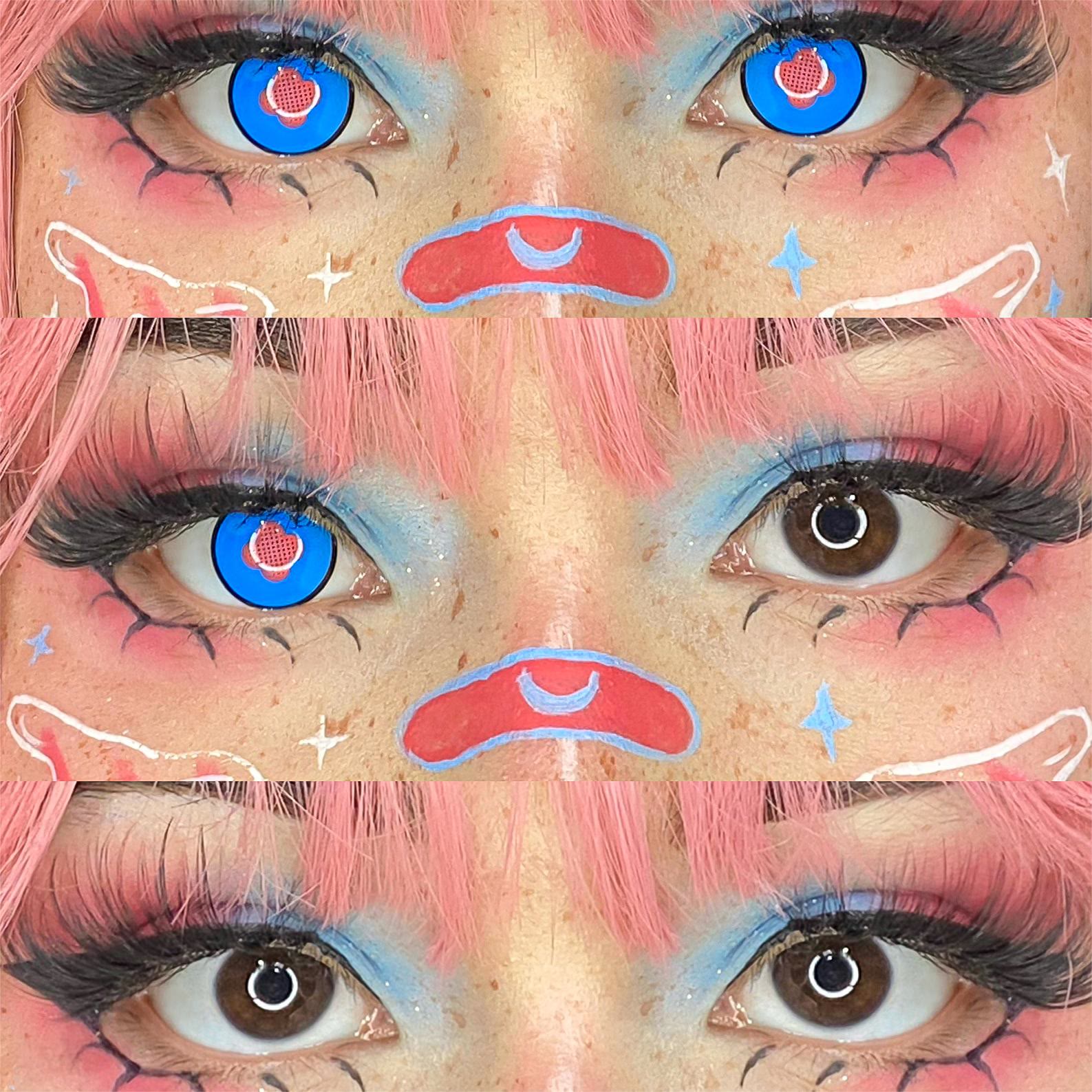 Coleyes Fire Force Hibana Blue Yearly Cosplay Colored Contacts - image 5