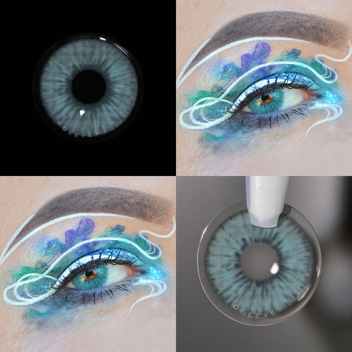 Coleyes Nighthawk Blue Yearly Prescription Colored Contacts - image 4