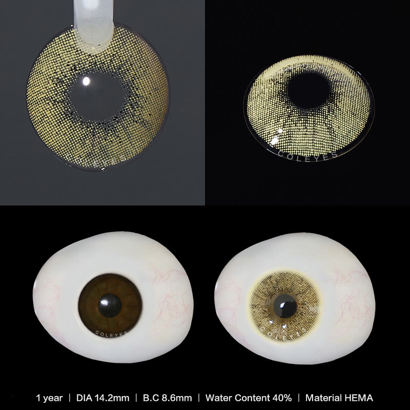 Coleyes Ocean Brown Green Yearly Prescription Colored Contacts - image 4