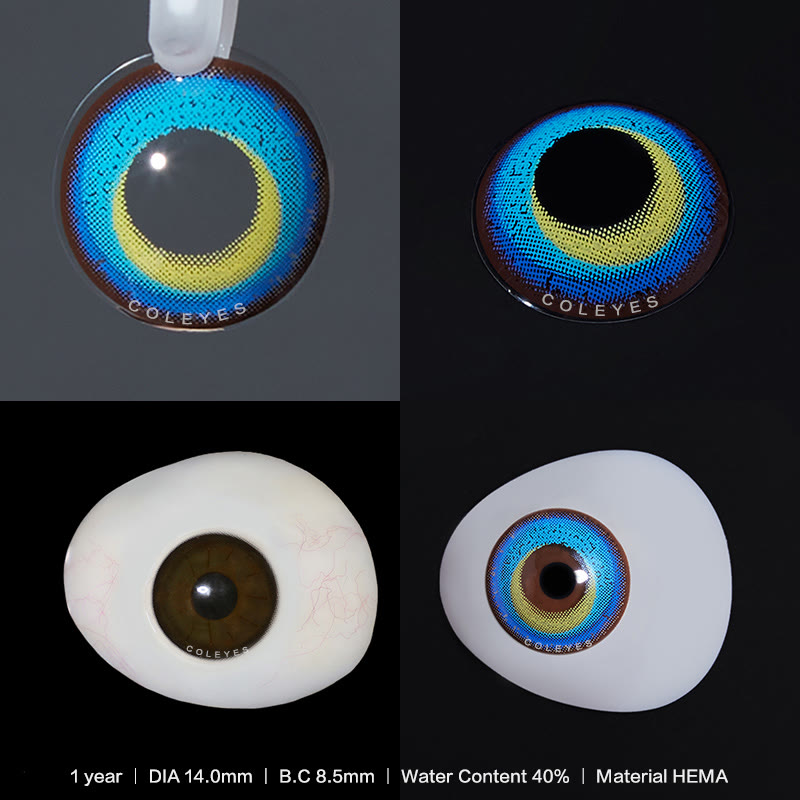 Coleyes Touken Ranbu Blue Yearly Prescription Cosplay Colored Contacts - image 5