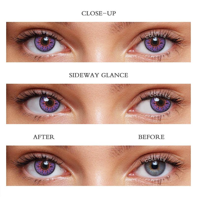 Coleyes Nonno Blue Violet Prescription Yearly Cosplay Colored Contacts - image 7