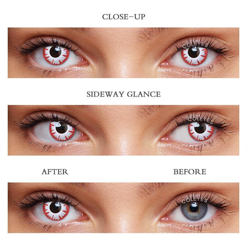 Coleyes White Demon Zombie Yearly Cosplay Prescription Colored Contacts - image 4