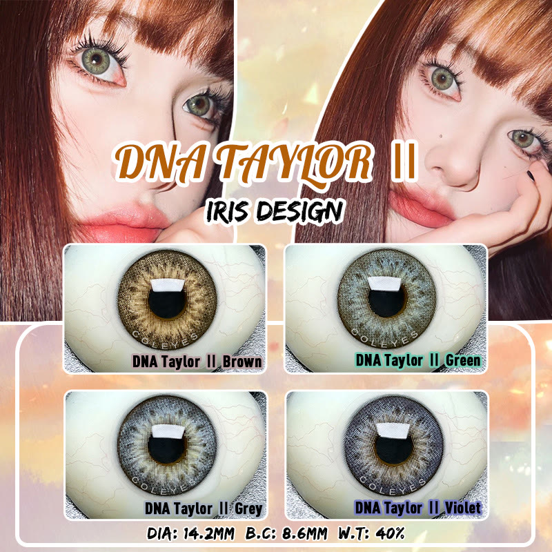 Coleyes DNA Taylor Ⅱ Green Yearly Prescription Colored Contacts - image 10