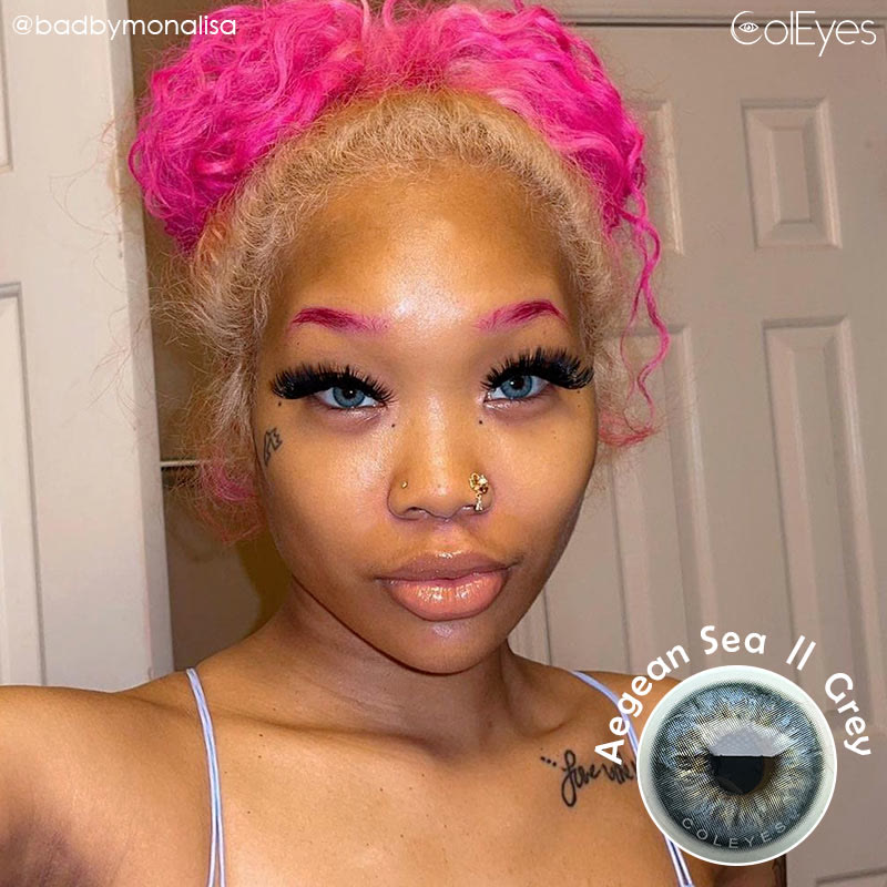 Coleyes Aegean Sea Ⅱ Grey Yearly Prescription Colored Contacts - image 7