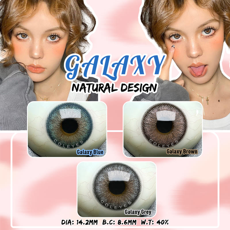 Coleyes Galaxy Blue Yearly Prescription Colored Contacts - image 9