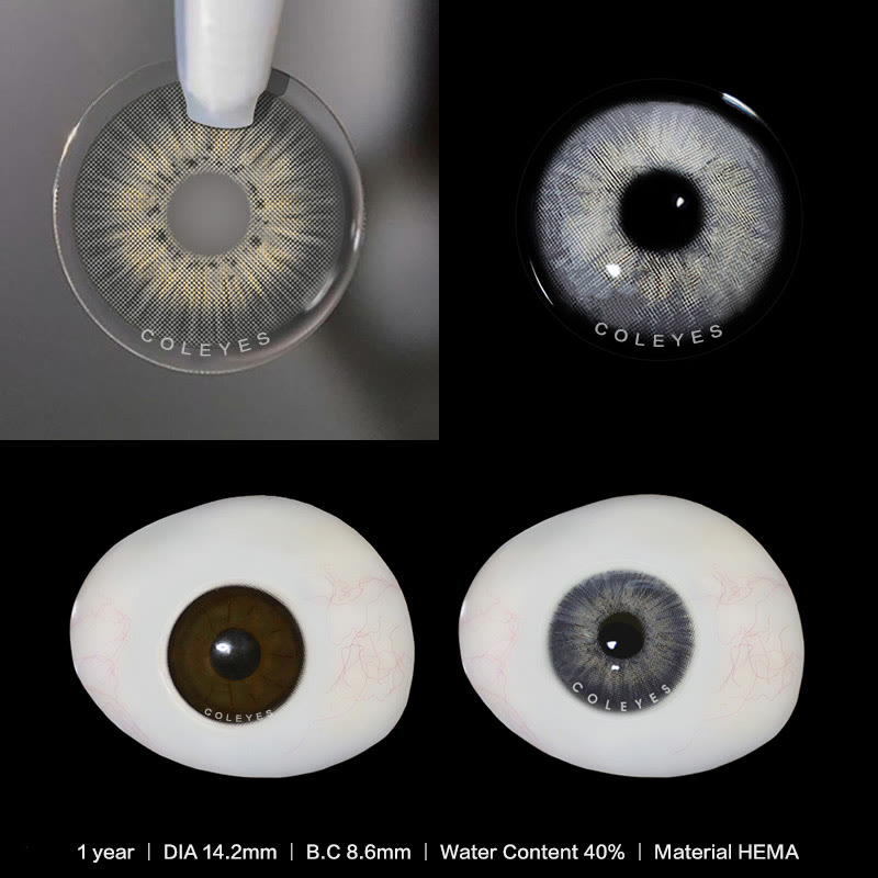 Coleyes New York III Grey Yearly Prescription Colored Contacts - image 4