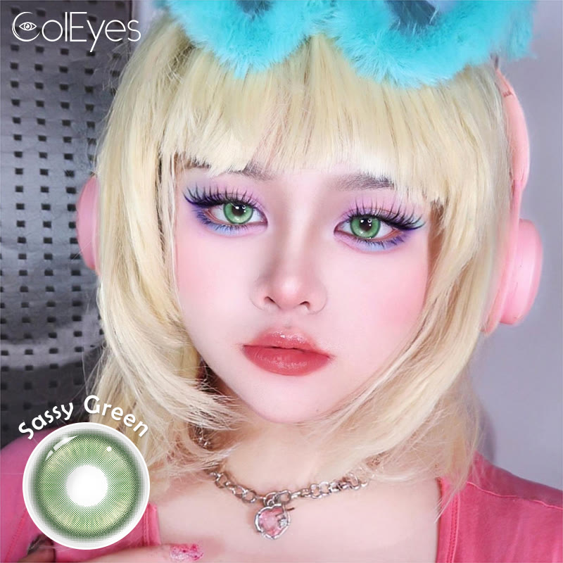 Coleyes Sassy Green Prescription Yearly Cosplay Colored Contacts - image 7