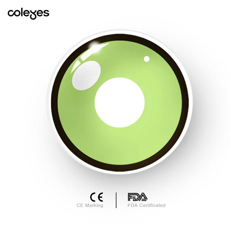 Coleyes Demon Mitsuri Green Yearly Prescription Cosplay Colored Contacts - image 5