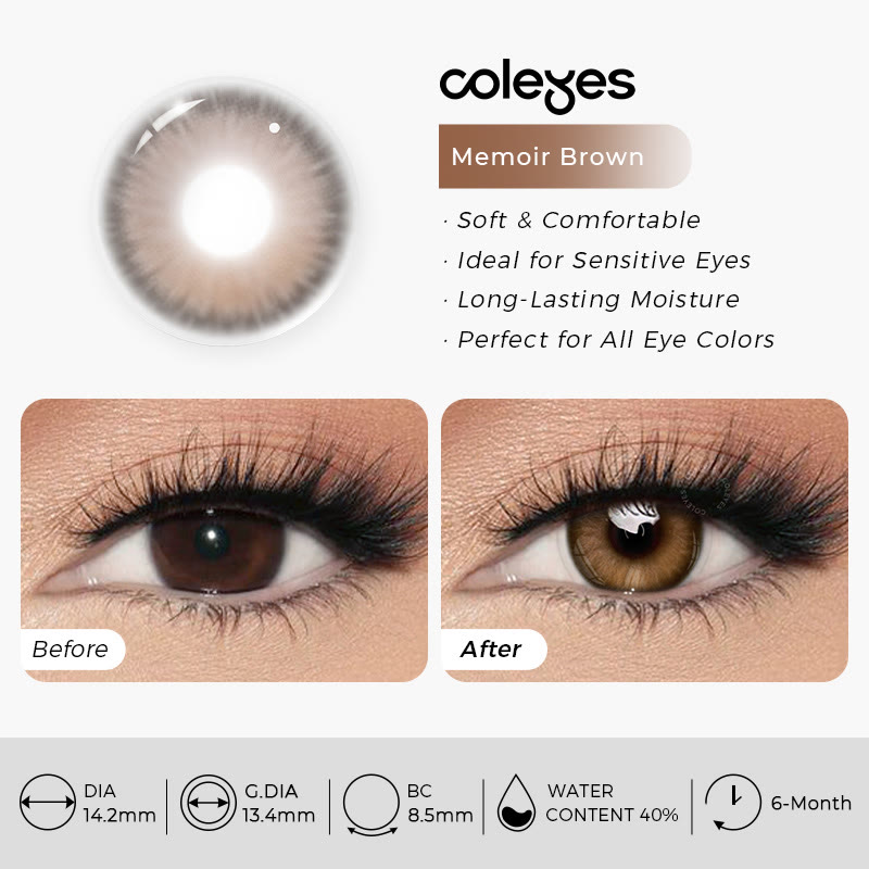 Coleyes Memoir Brown 6-Month Colored Contacts - image 14