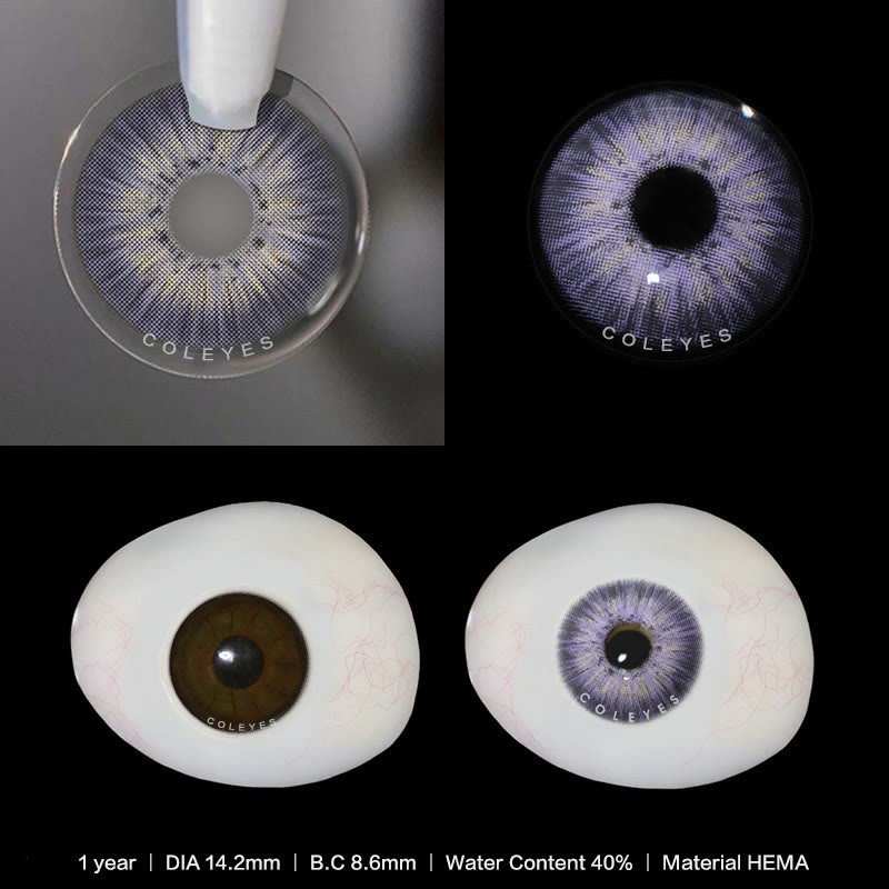 Coleyes New York III Violet Yearly Prescription Colored Contacts - image 4