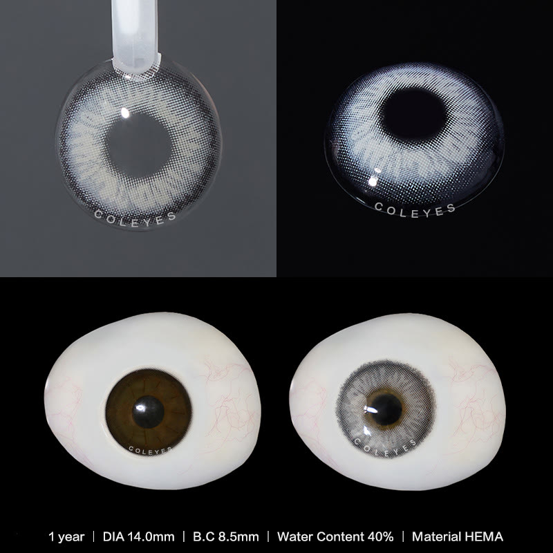 Coleyes Tiger's Eye Grey Yearly Prescription Colored Contacts - image 6