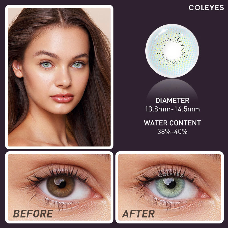 Coleyes Ocean Blue Yearly Prescription Colored Contacts - image 9