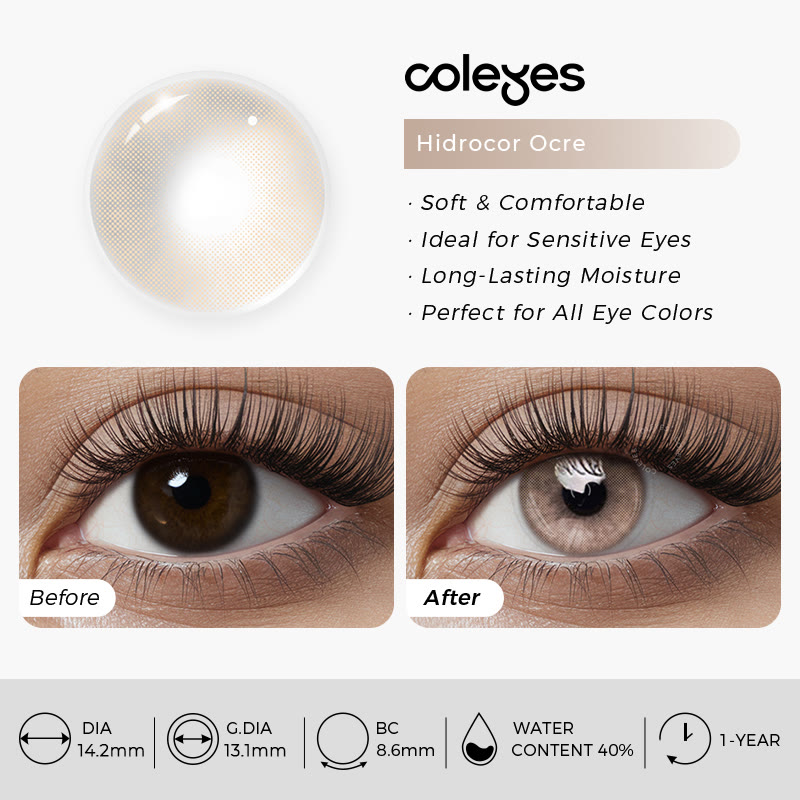 Coleyes Hid Ocre Yearly Prescription Colored Contacts - image 7