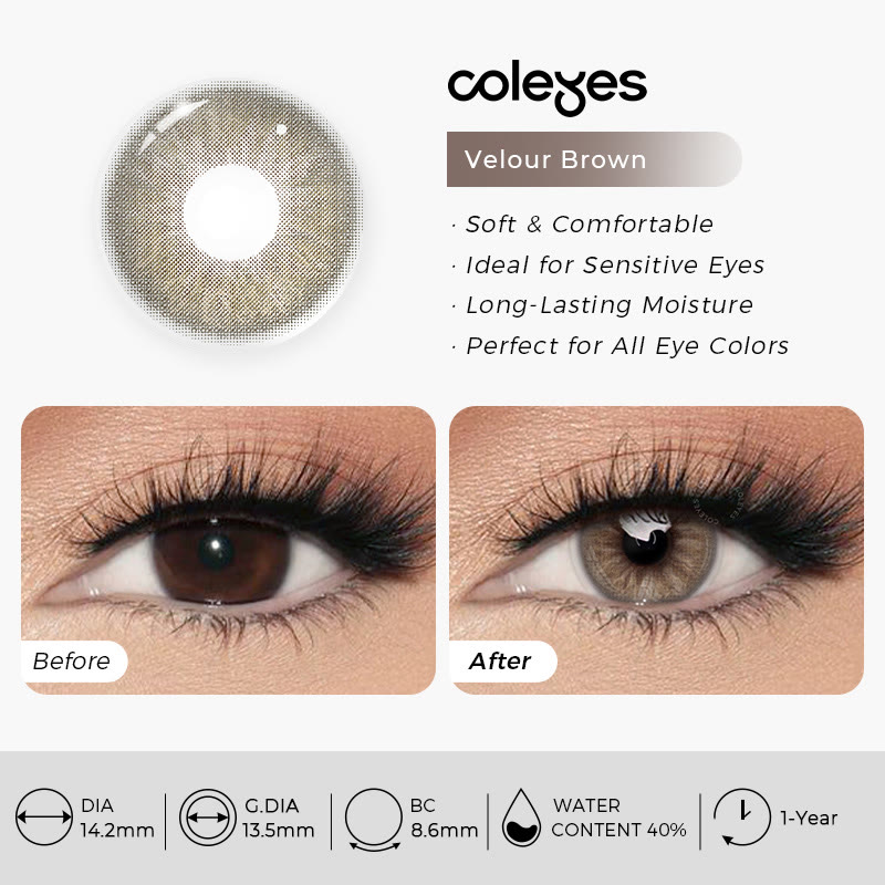 Coleyes Velour Brown Yearly Colored Contacts - image 7