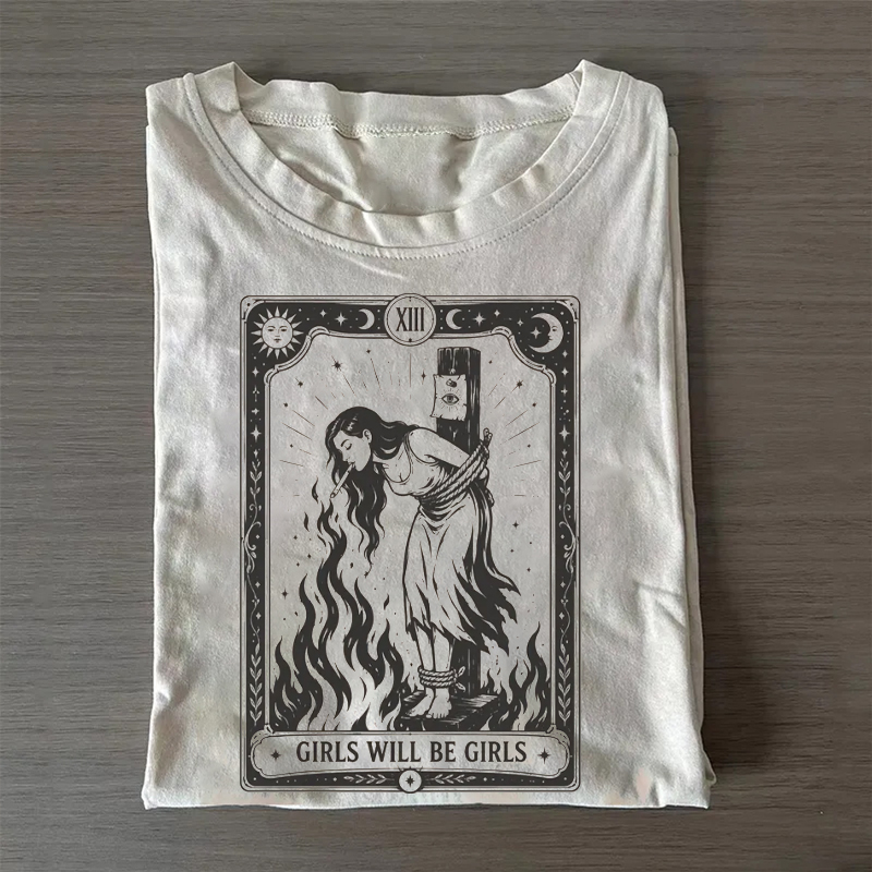 Girls Will Be Girls Witch With Sigarete T-shirt