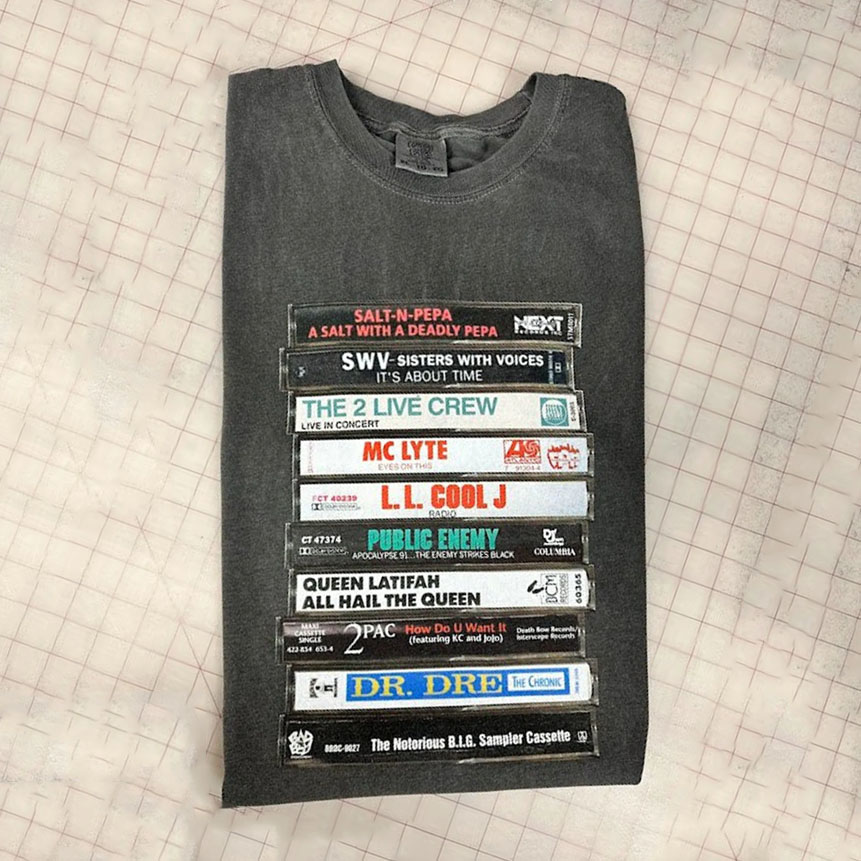 Hip Hop Cassettes Tape Comfort Colors Printed T-Shirt/Sweatshirt
