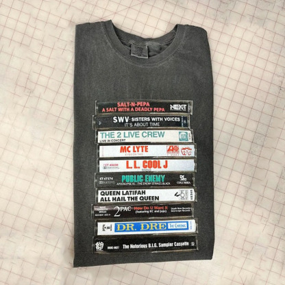Hip Hop Cassettes Tape Comfort Colors Printed T-Shirt/Sweatshirt