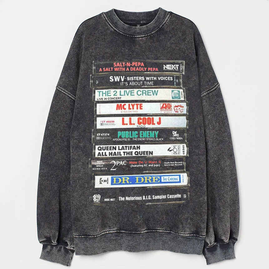 Hip Hop Cassettes Tape Comfort Colors Printed T-Shirt/Sweatshirt