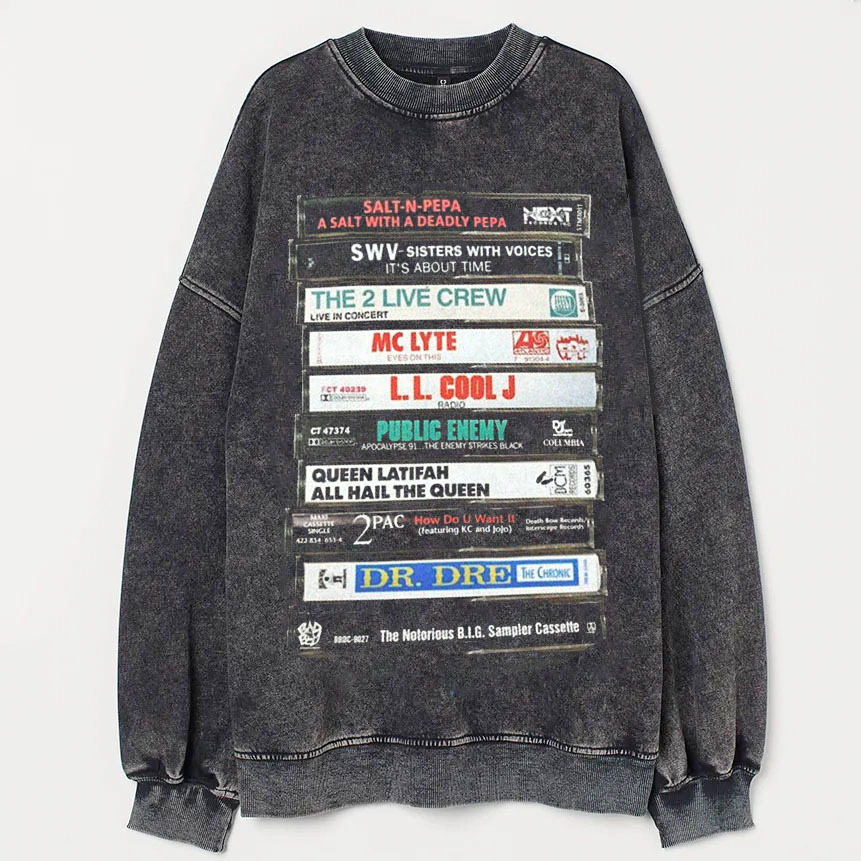 Hip Hop Cassettes Tape Comfort Colors Printed T-Shirt/Sweatshirt