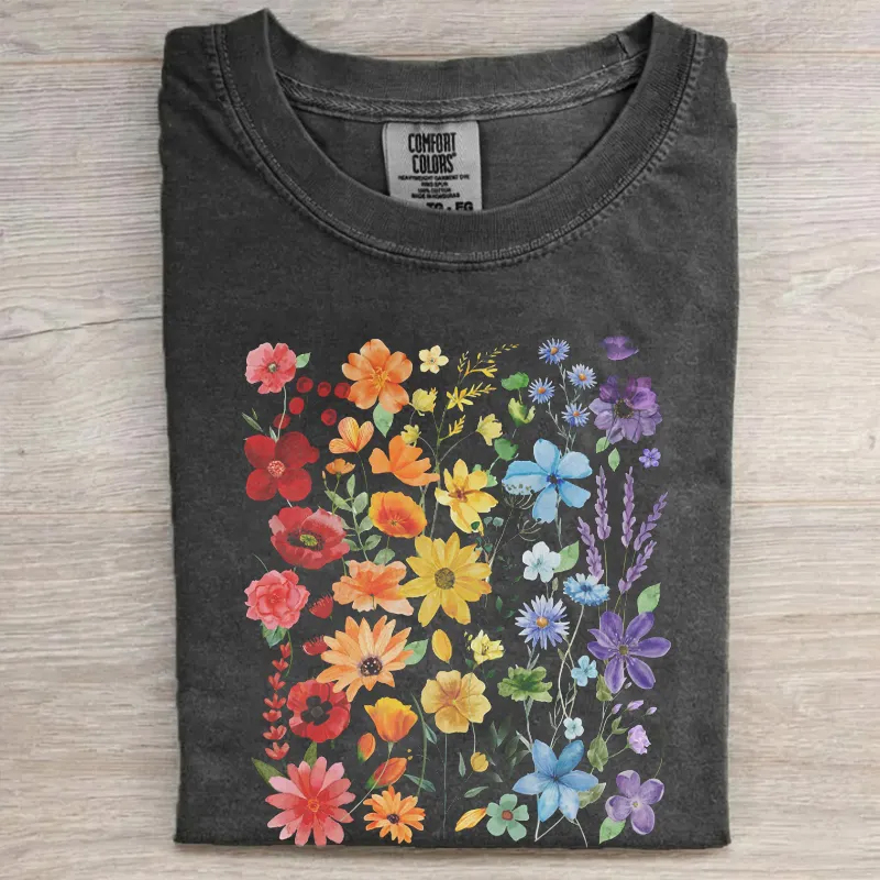 Gay Pride Wildflowers Subtle Pride T-shirt