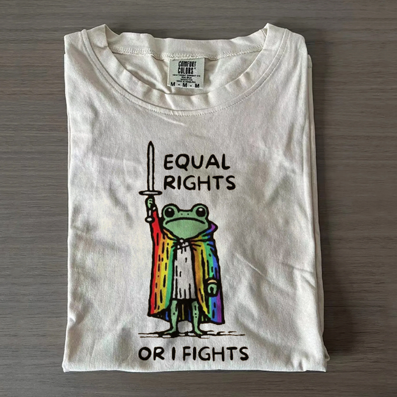 Equal RIghts or I Fights Funny Frog LGBTQ Pride T-shirt