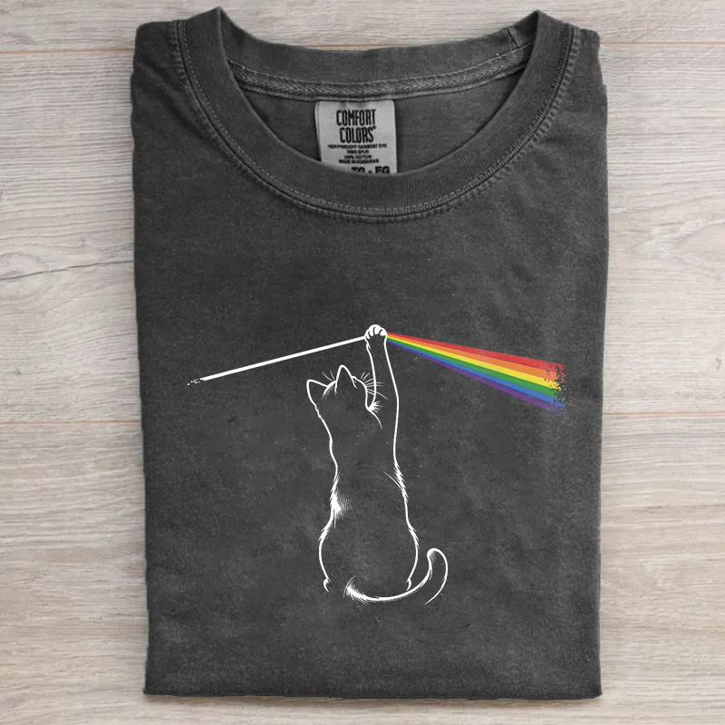 Rainbow Cat Subtle LGBTQ T-shirt