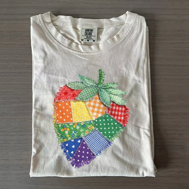 Faux Patchwork LGBTQ Pride T-shirt