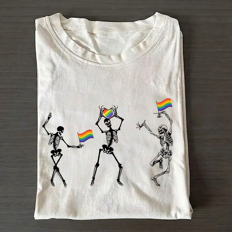 Skeleton Dancing Pride T-shirt