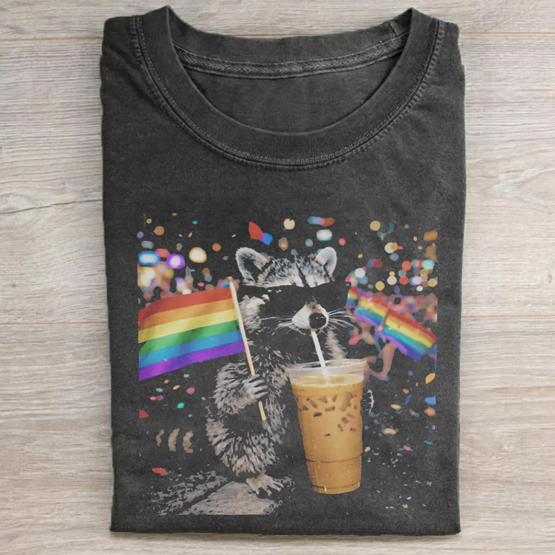 Funny Pride Raccoon T-shirt