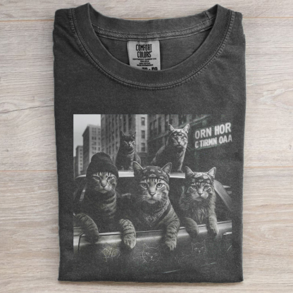 Comfort Colors Funny Cat Gang Vintage T-shirt
