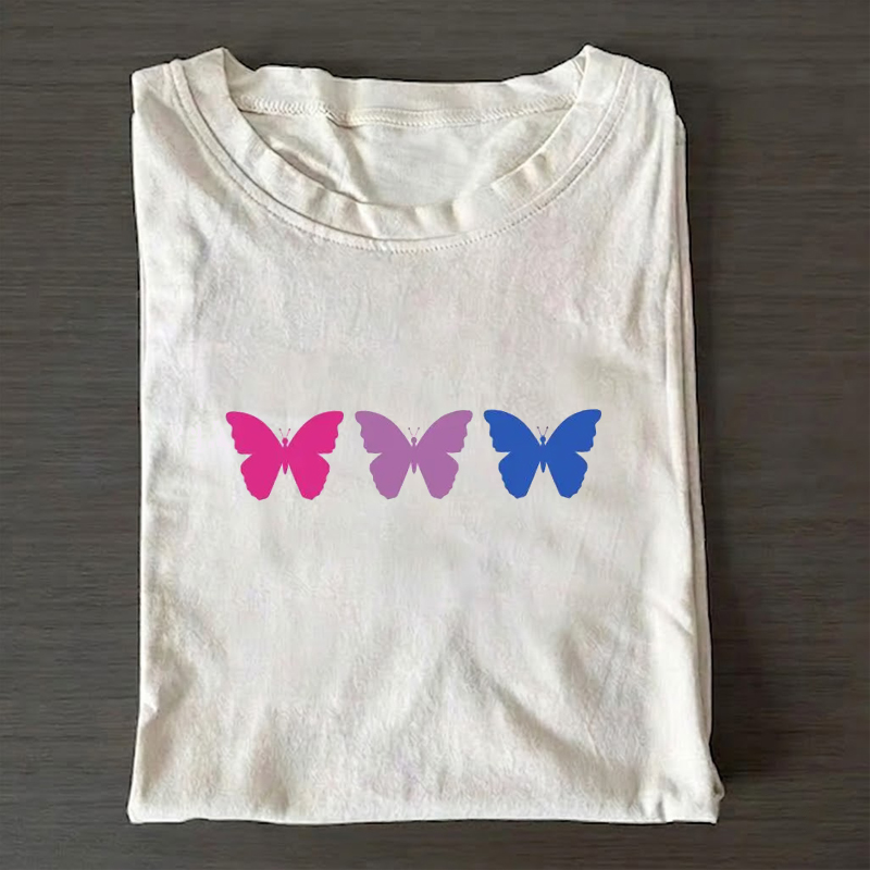 Butterflies Subtle Bisexual T-shirt