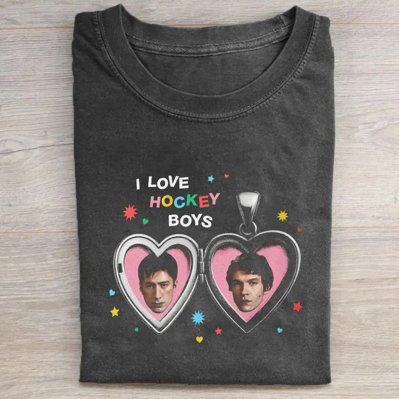  I Love Hockey Boys Funny Williams & Storrie Hockey T-shirt
