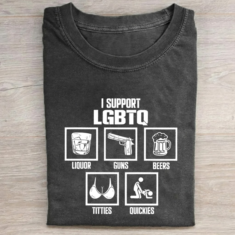 I Support LGBTQ Funny Meme Rainbow Pride T-shirt