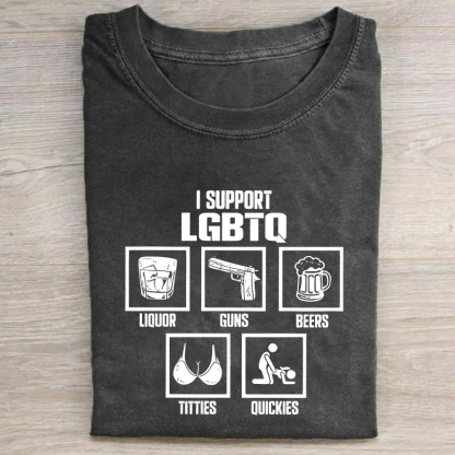 I Support LGBTQ Funny Meme Rainbow Pride T-shirt
