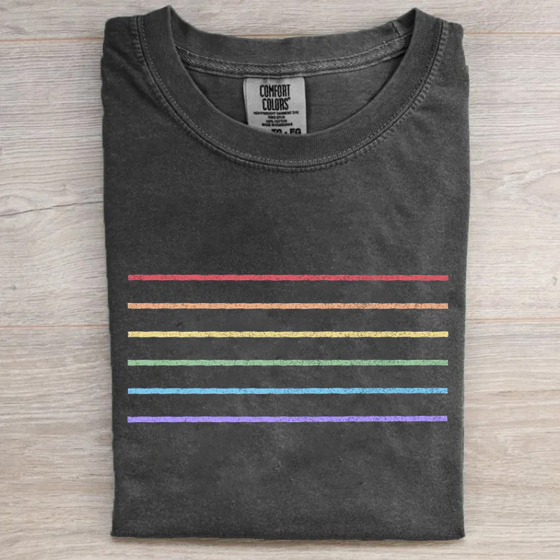 Minimalist Rainbow Line Pride T-shirt