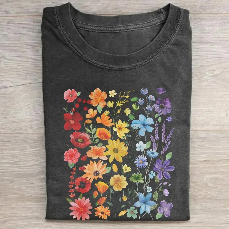 Gay Pride Wildflowers Subtle Pride T-shirt