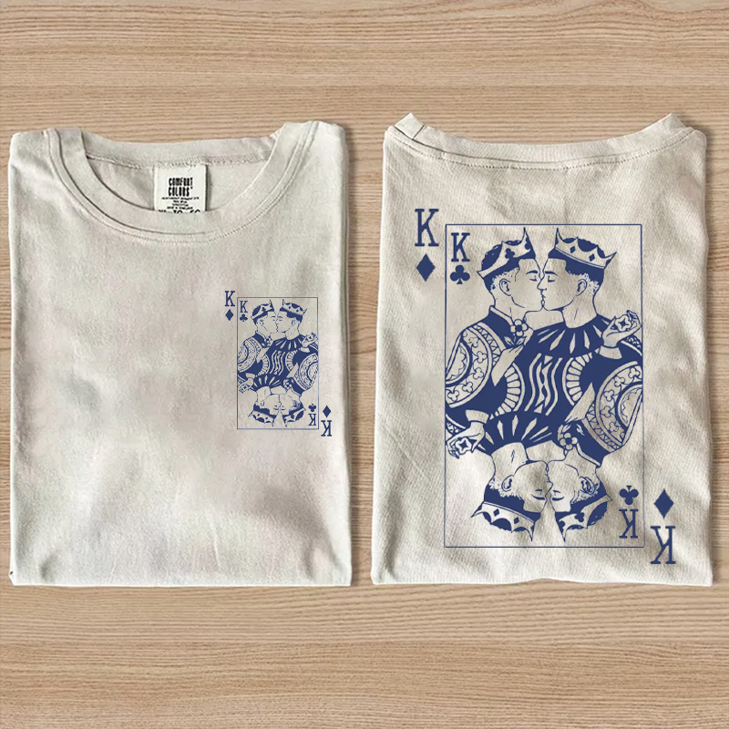 Gay Couple Playing Cards LGBTQ Pride T-shirt