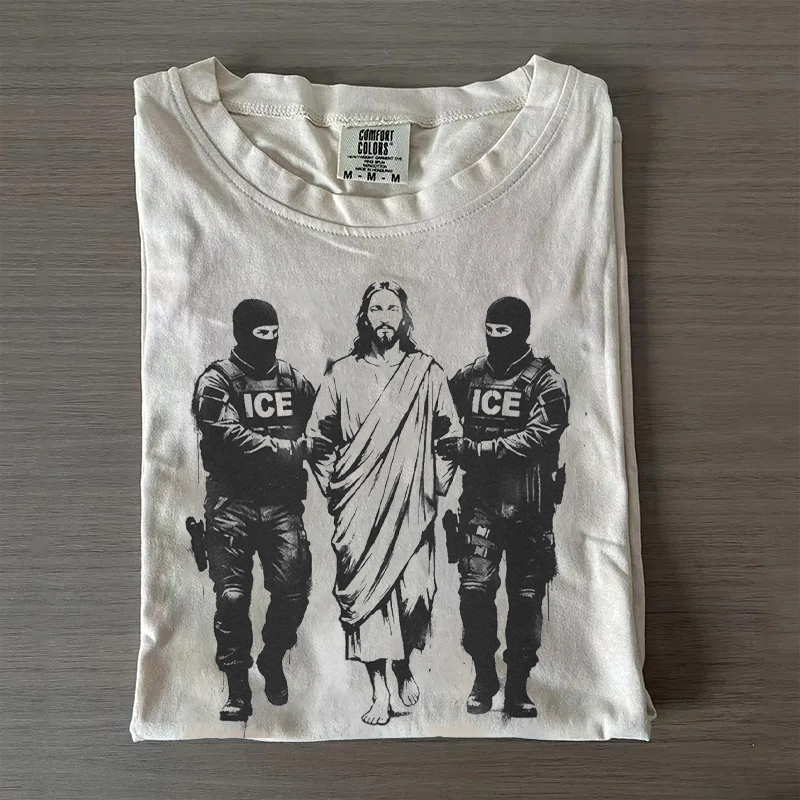 Jesus Arrested Parody Anti ICE T-shirt