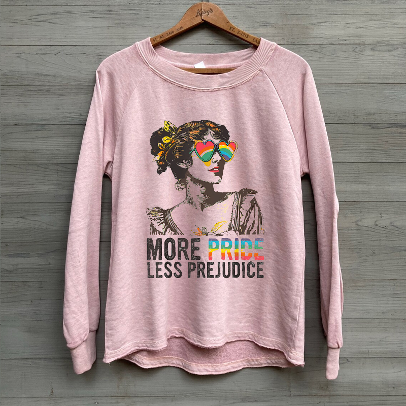 More Pride Less Prejudice LGBTQ Proud Ally Sweatshirt