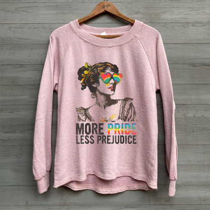 More Pride Less Prejudice LGBTQ Proud Ally Sweatshirt